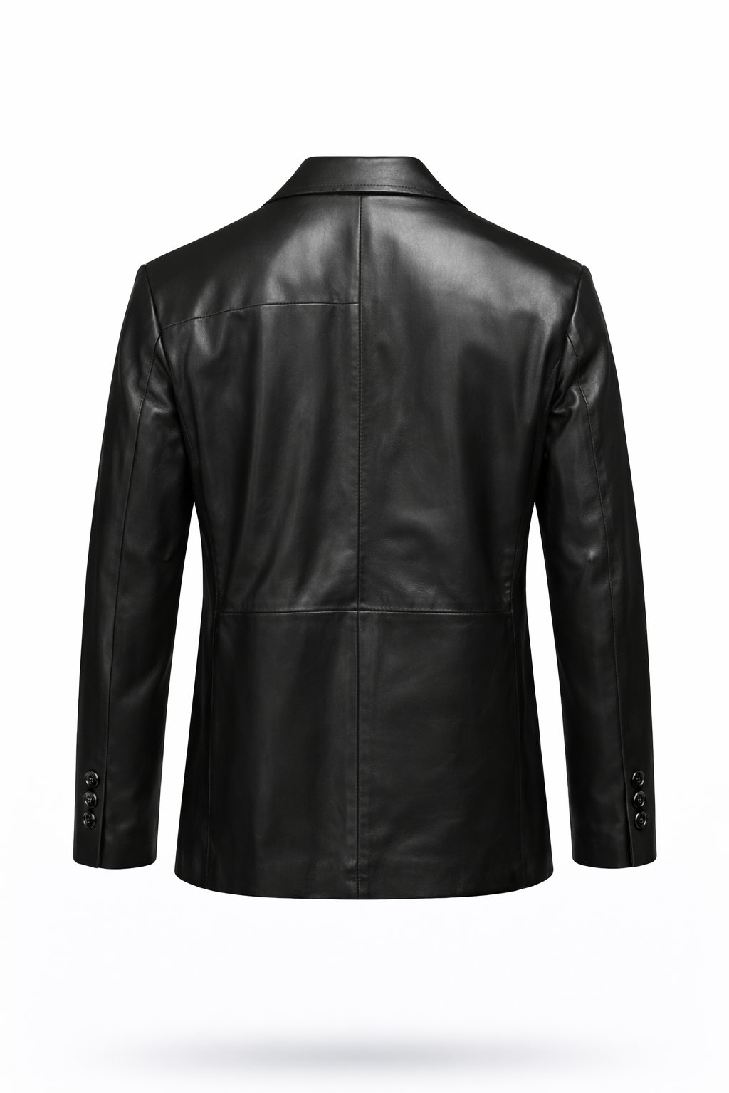 UZUN ERKEK SİYAH HAKİKİ DERİ CEKET