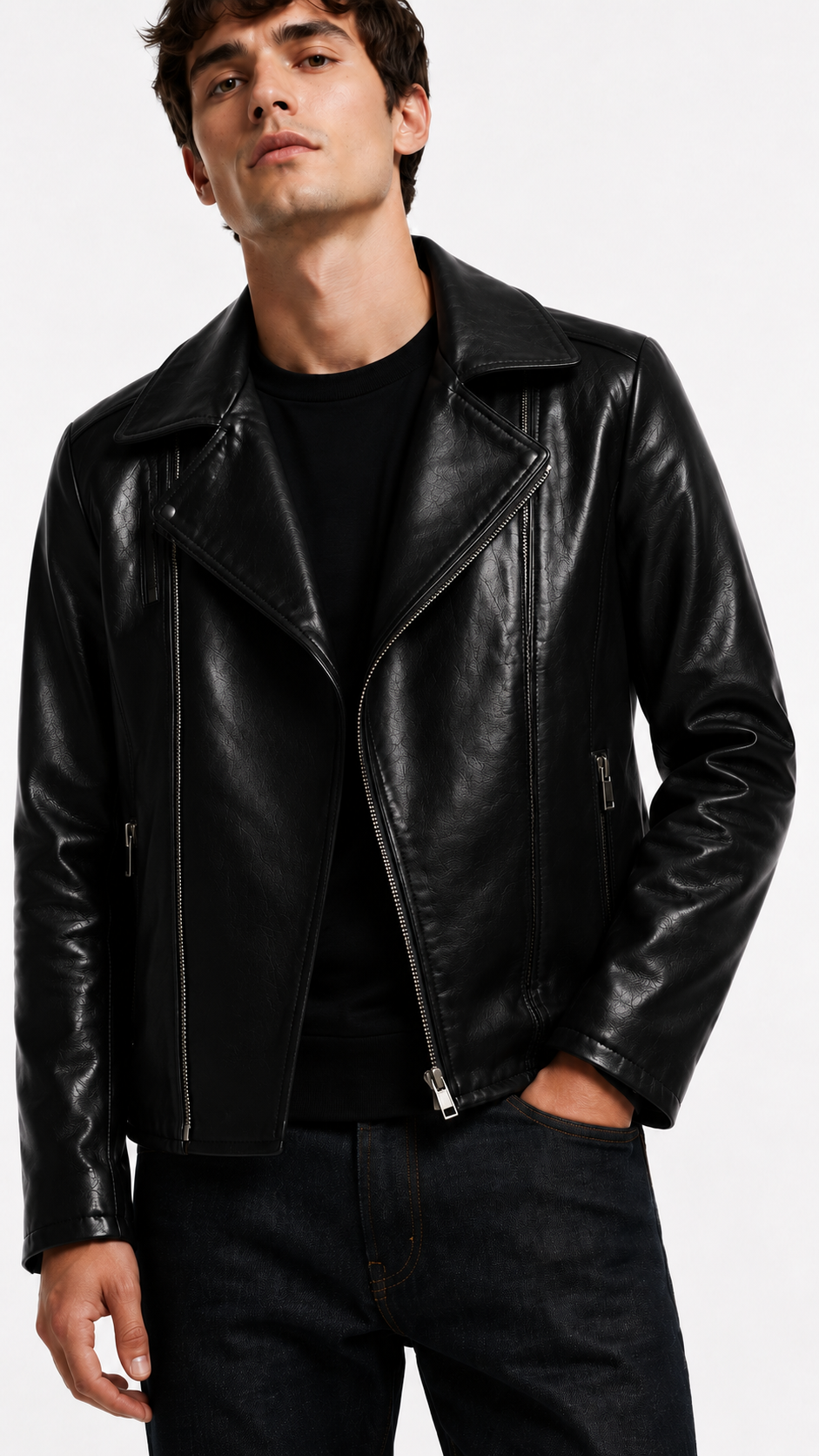 Black Leather Jacket for Men