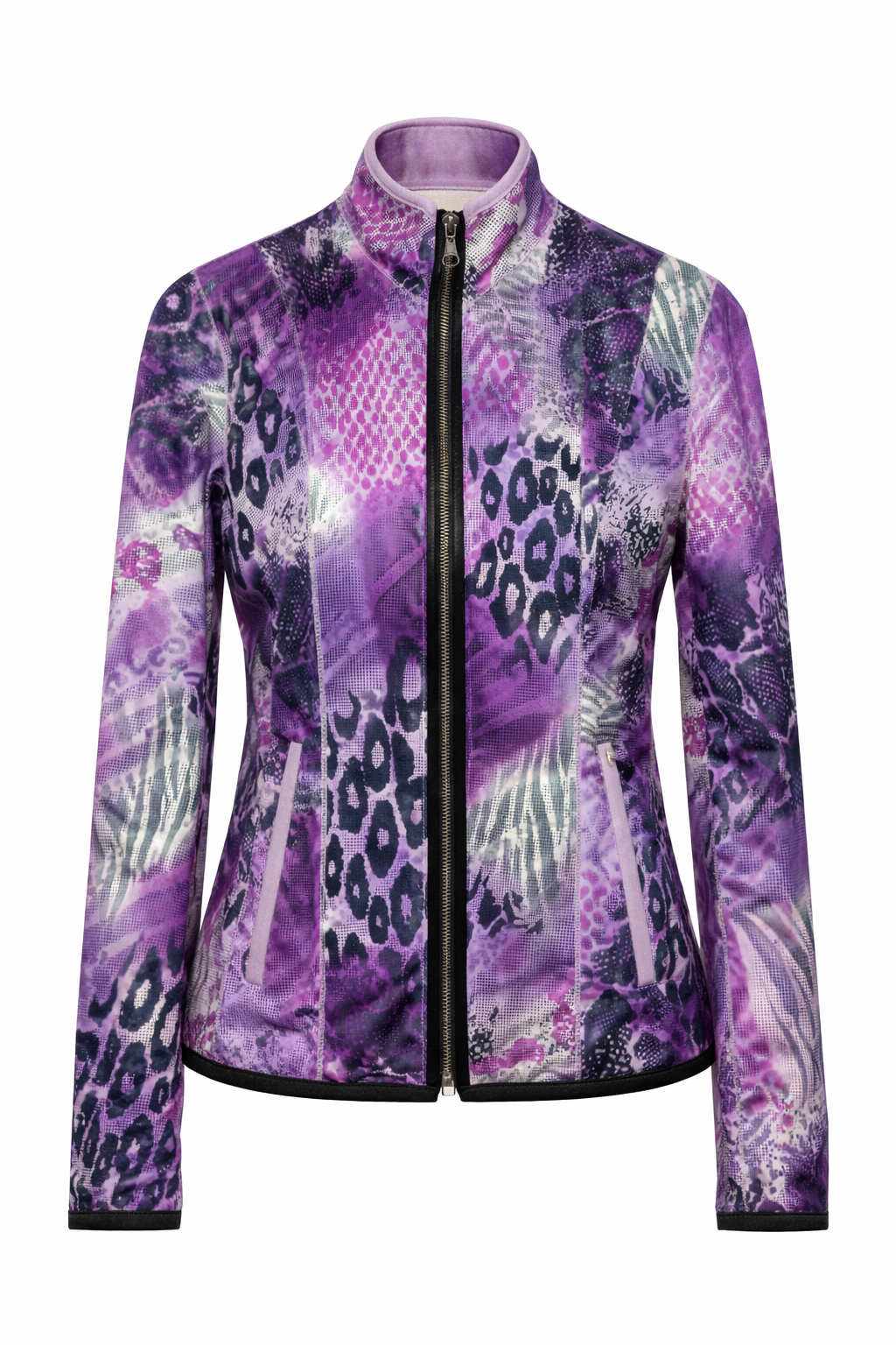 Reversible Lamb Leather Light Purple Lilac Jacket for Women