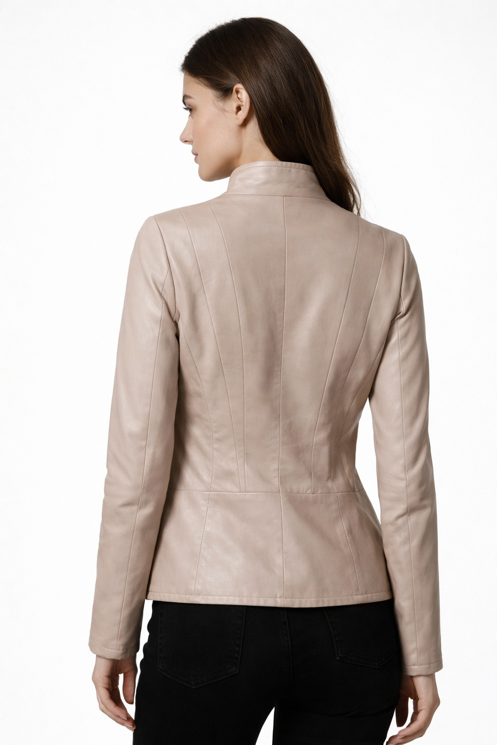 Reversible Lamb Leather Beige Jacket for Women