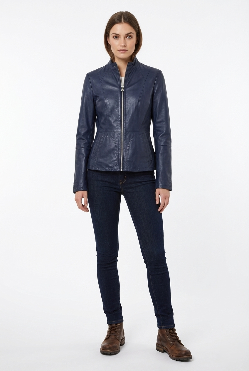 REVERSIBLE WOMEN'S SUEDE AND LEATHER JACKET