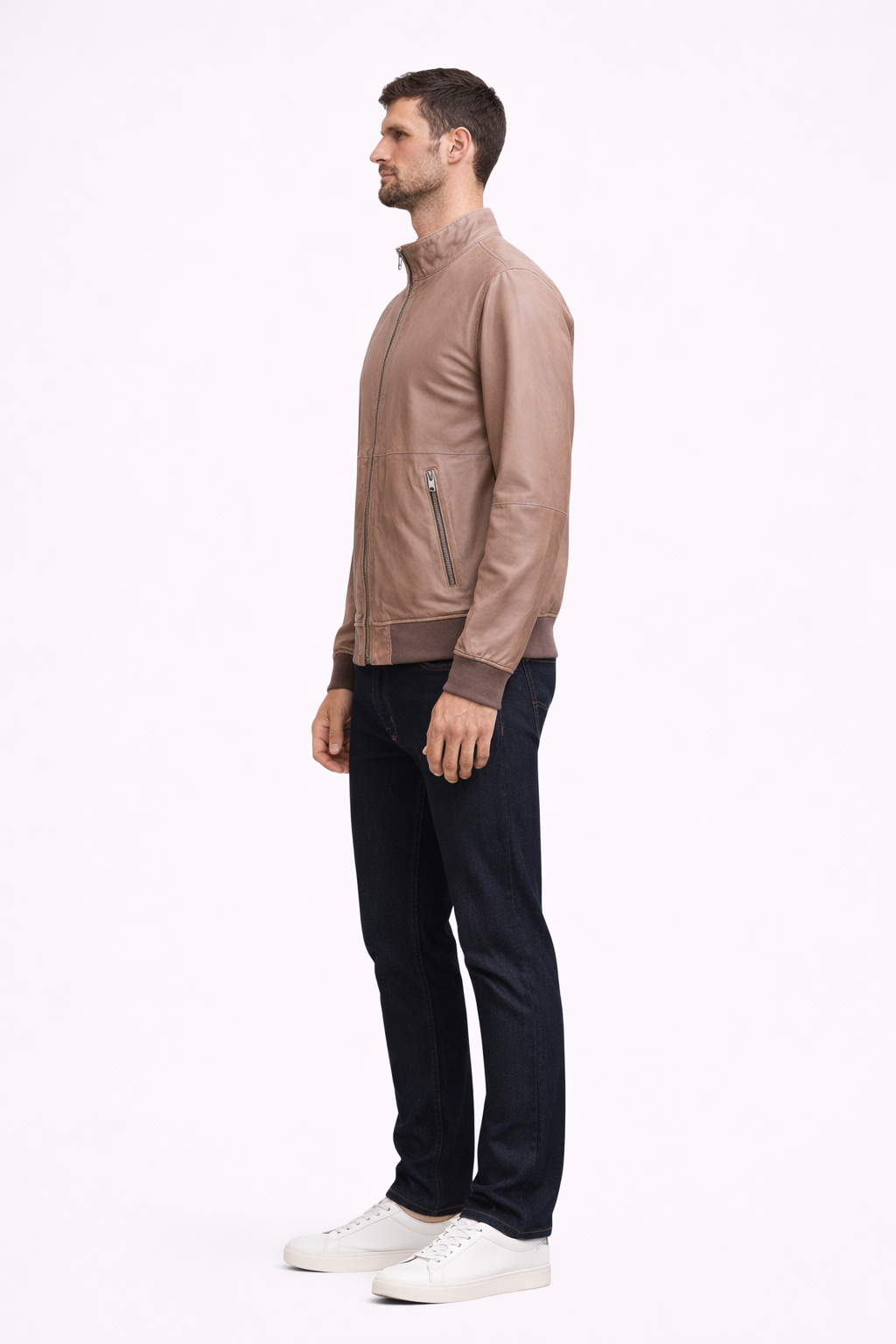 Suede and Leather Reversble Leather Jacket for Men