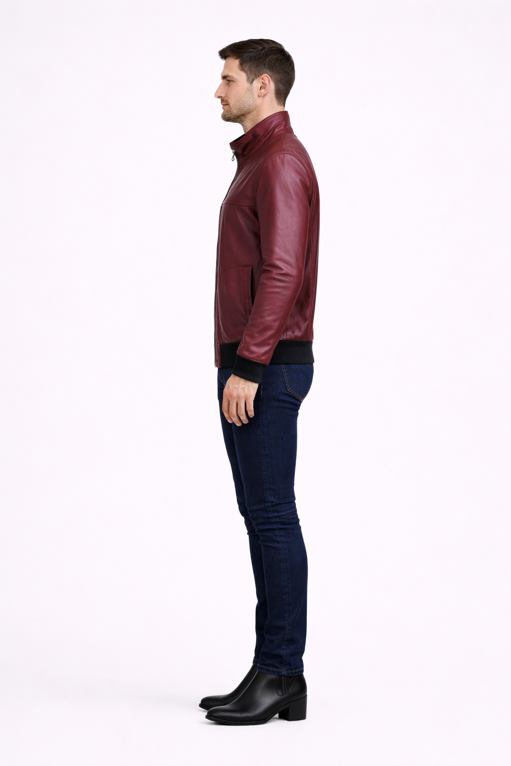 Reversble Lamb Suede and Leather Jacket for Men