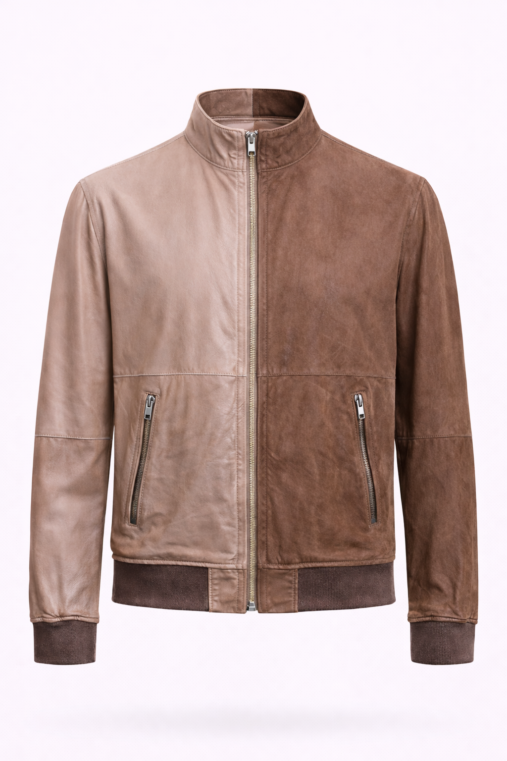 Suede and Leather Reversble Leather Jacket for Men