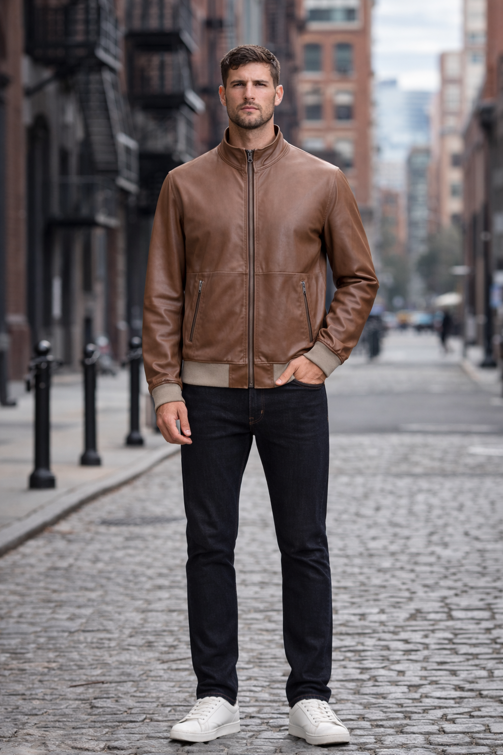 Reverseble Suede and Leather Jacket for Men