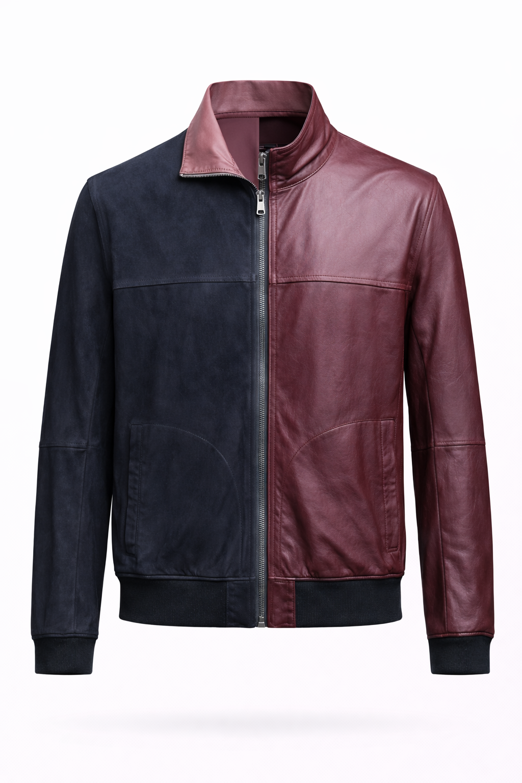 Reversble Lamb Suede and Leather Jacket for Men