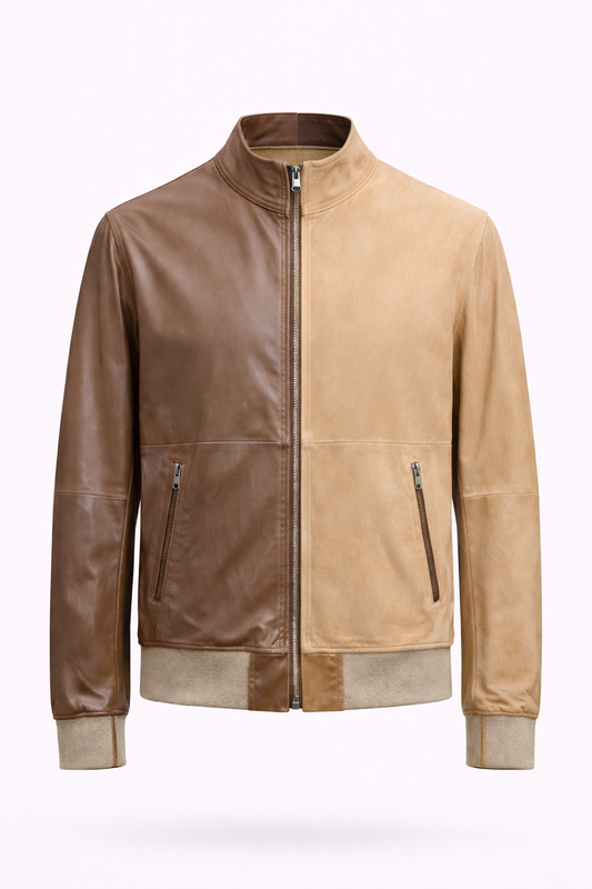 Reverseble Suede and Leather Jacket for Men