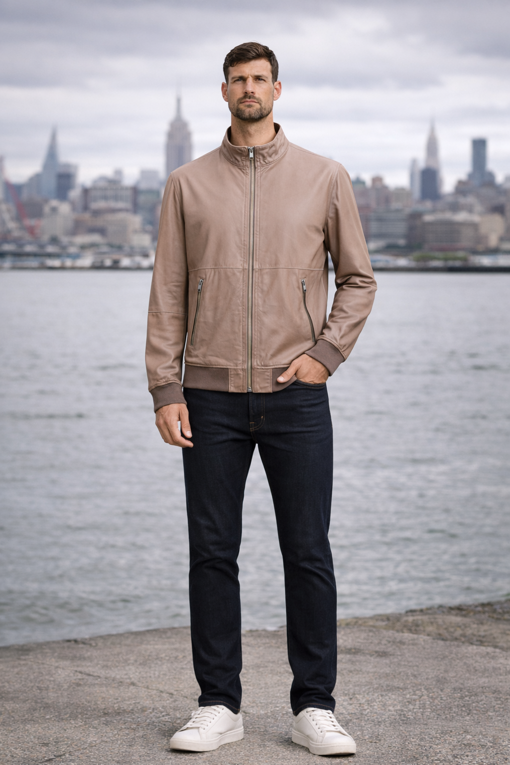 Suede and Leather Reversble Leather Jacket for Men