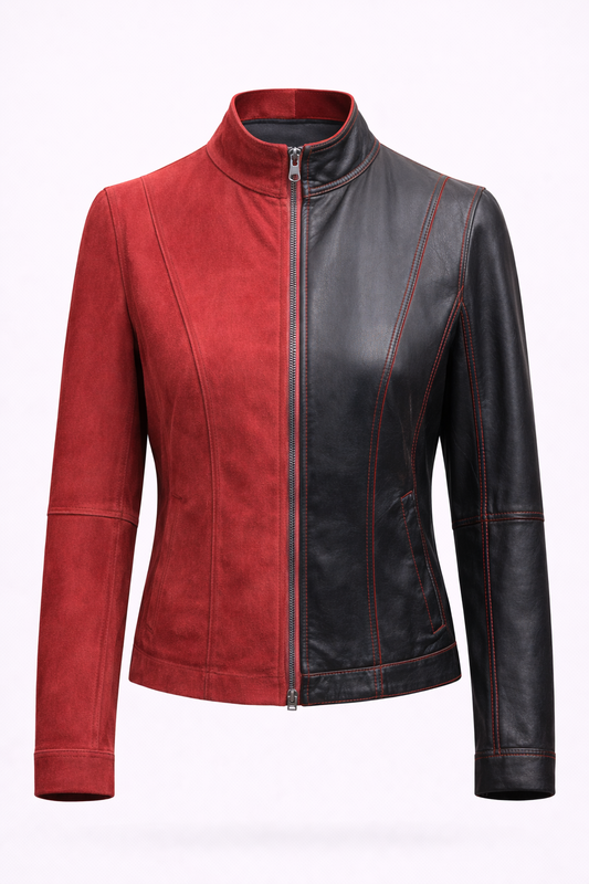 Reversble Lamb Leather and Suede Women Jacket