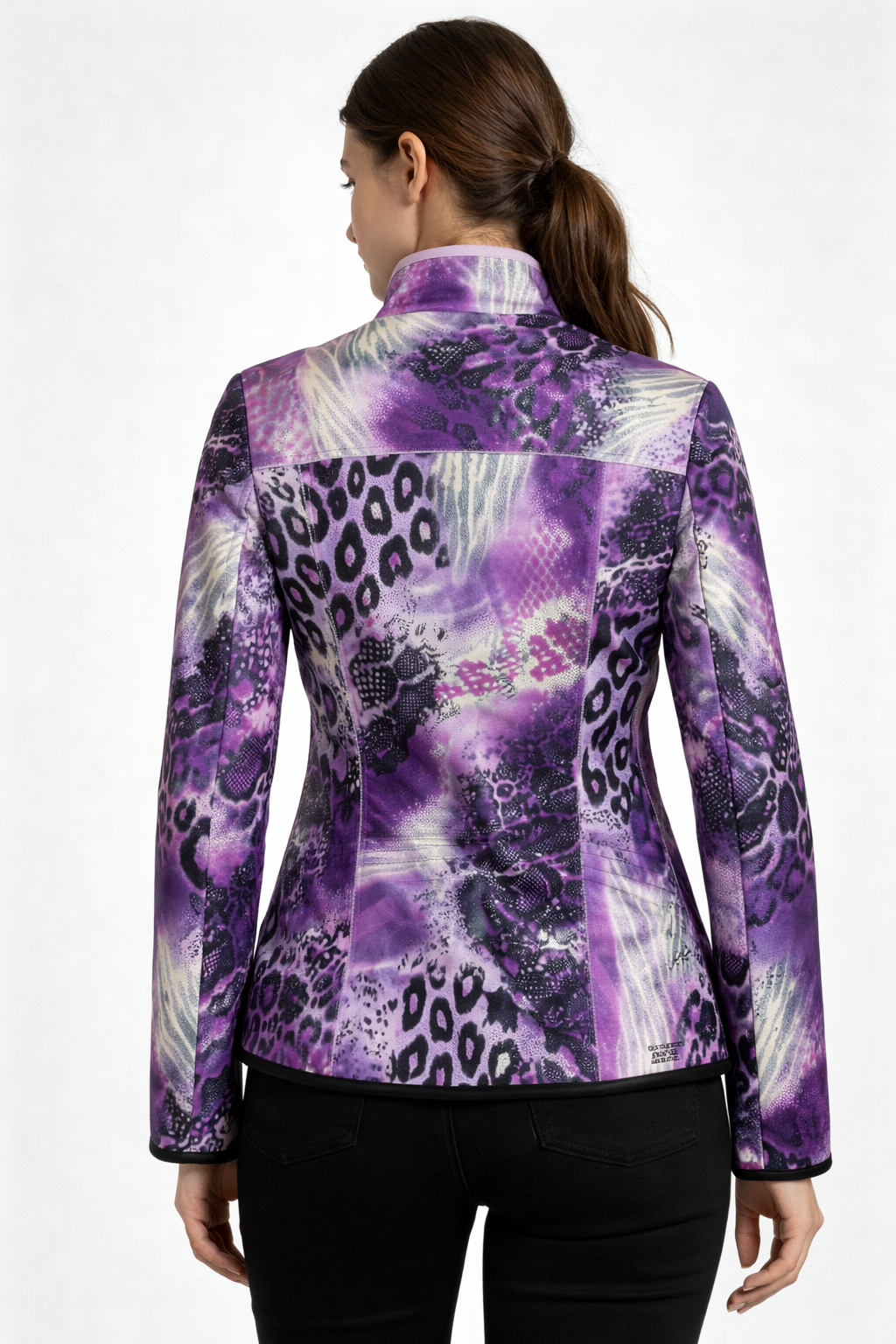 Reversible Lamb Leather Light Purple Lilac Jacket for Women
