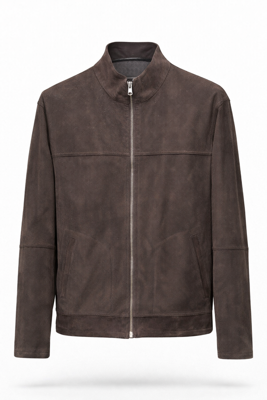 KAHVE SÜET DERİ CEKET