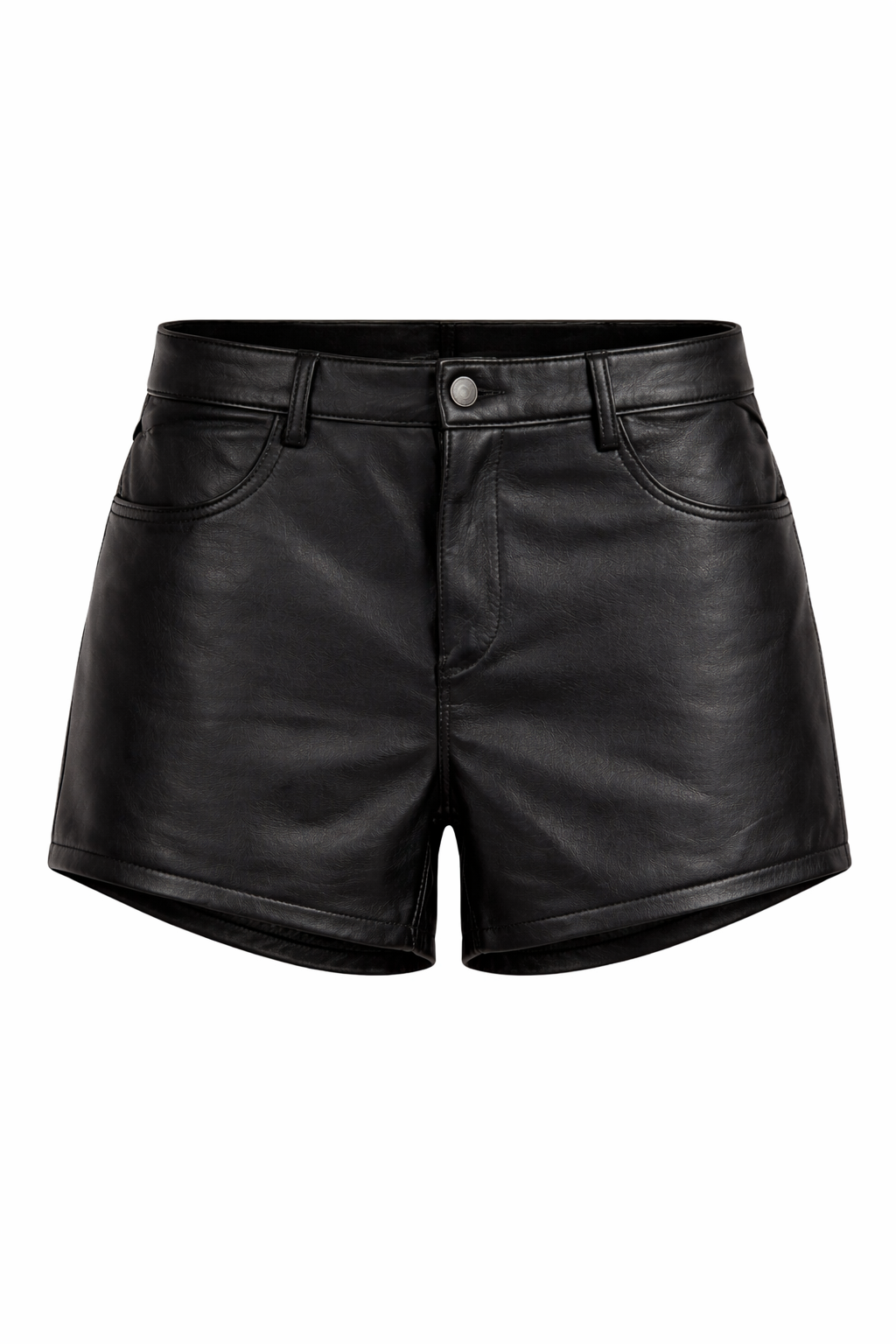 WOMEN'S BLACK LEATHER SHORTS CUSTOM FIT