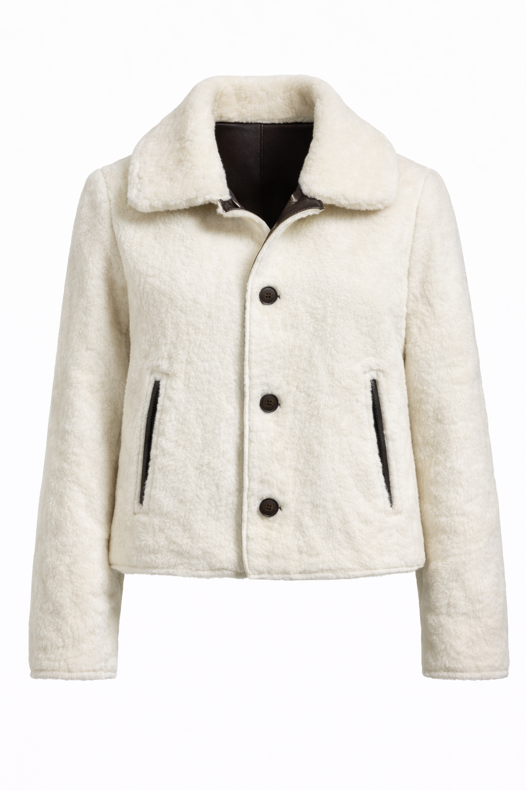 WHITE FUR JACKET FOR WOMEN