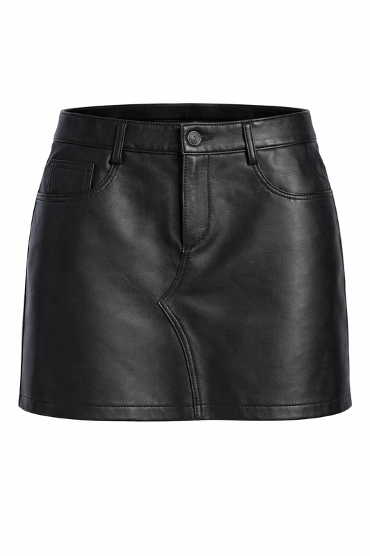 LEATHER DENIM SKIRT WOMEN' BEST