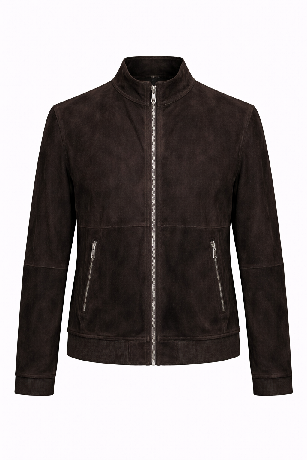 Reversible Lamb Leather Suede Drak Brown Jacket for Men