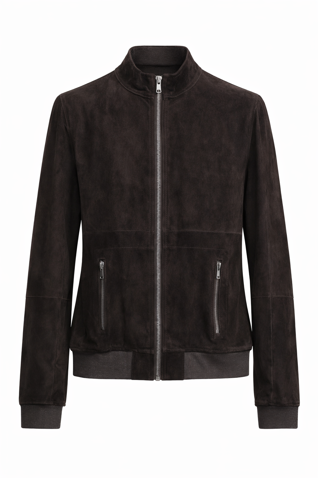 Reversible Lamb Leather and Suede Dark Brown Leather Jacket for Men