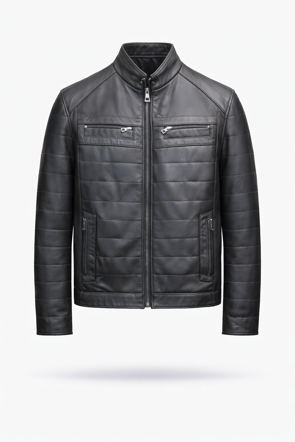 Lamb Leather Black Leather Jacket for Men