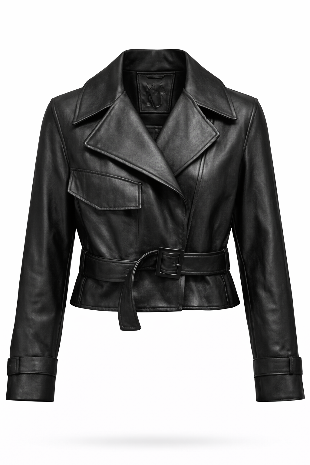 Black Zig Lamb Leather Motorcycle Women Jacket