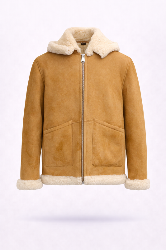 Lamb Leather and Fur Jacket for Men