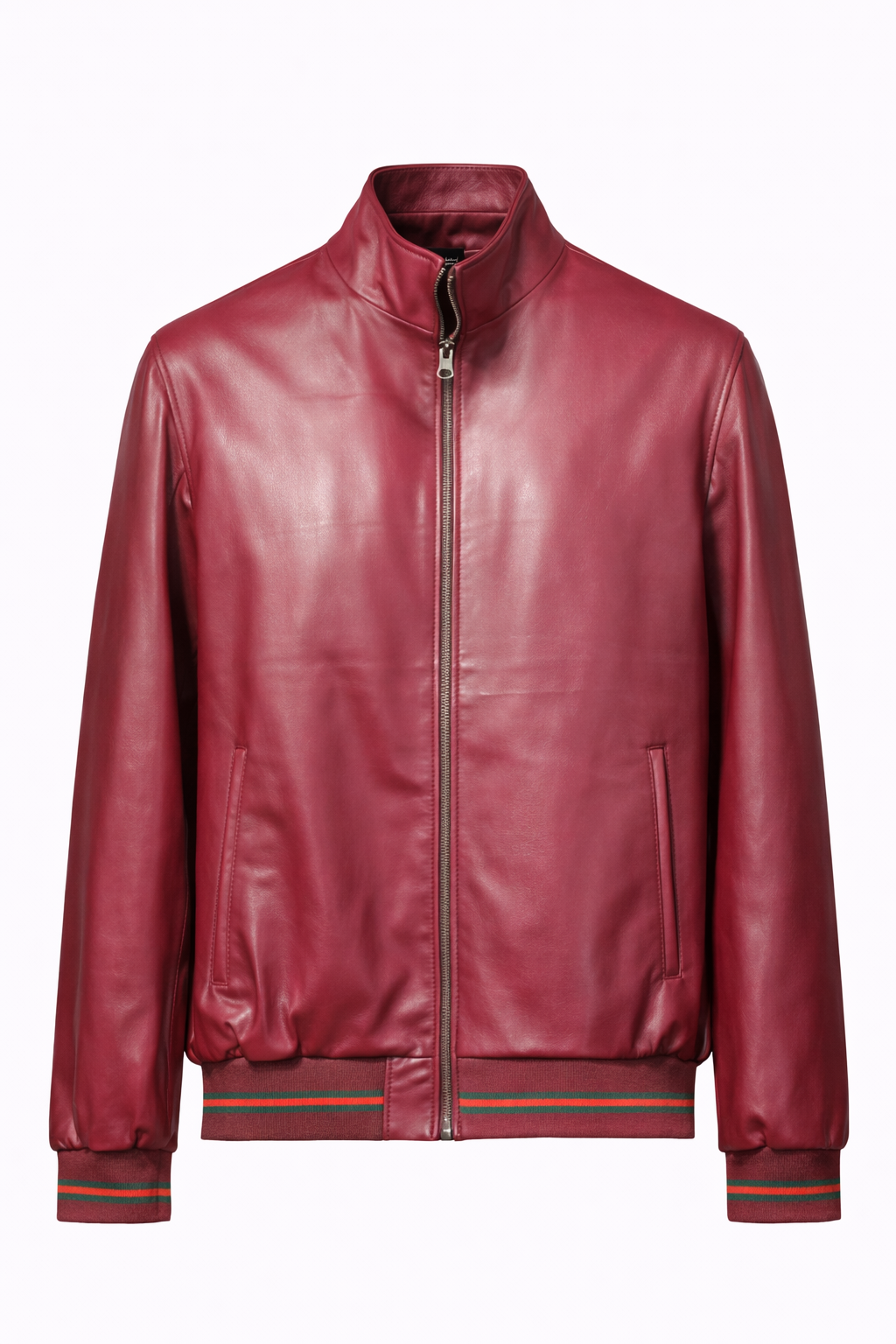 Lamb Leather Red Leather Jacker for Men