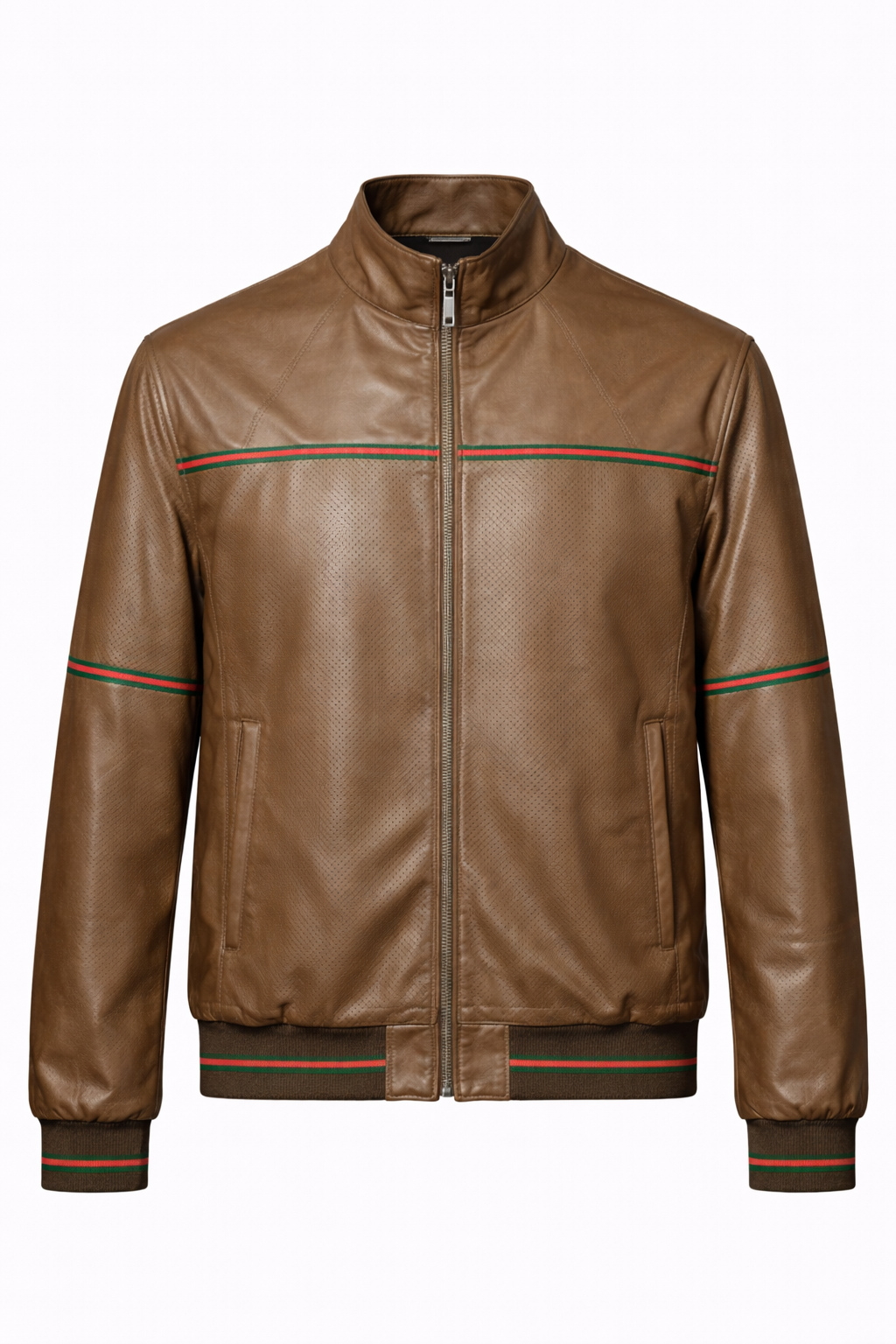 Reversible Lamb Leather Brown Leather Jacker for Men