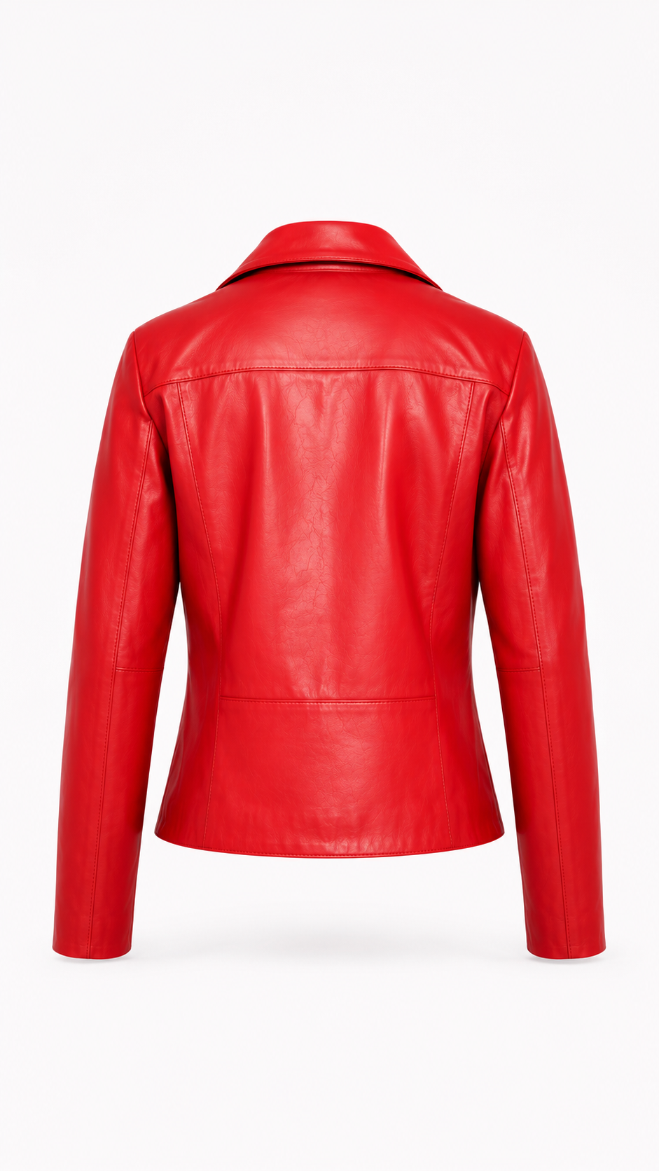 Lamb Leather Red Jacket for Women
