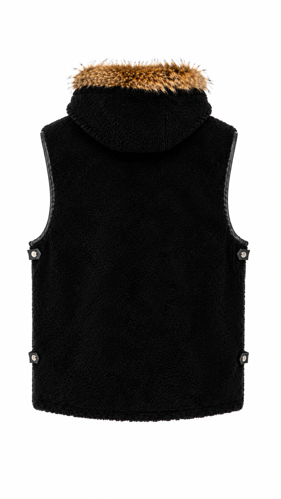 Lamb Fur and Leather Suede Waistcoat for Men