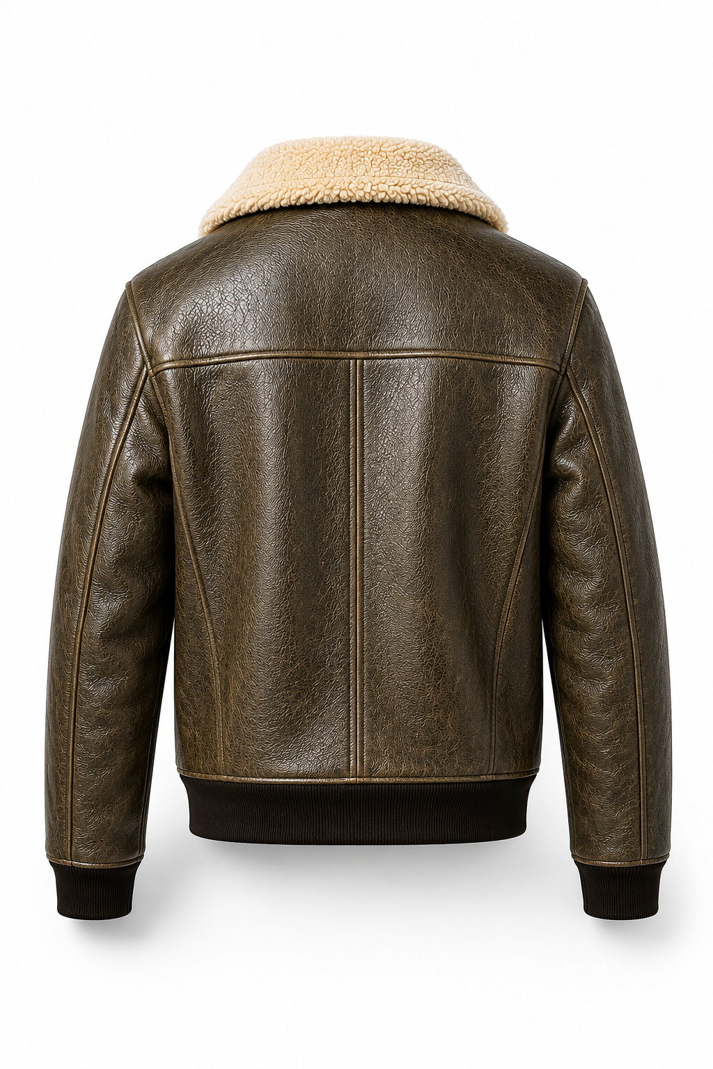 Lamb Leather Khaki Leather Jacket for Men