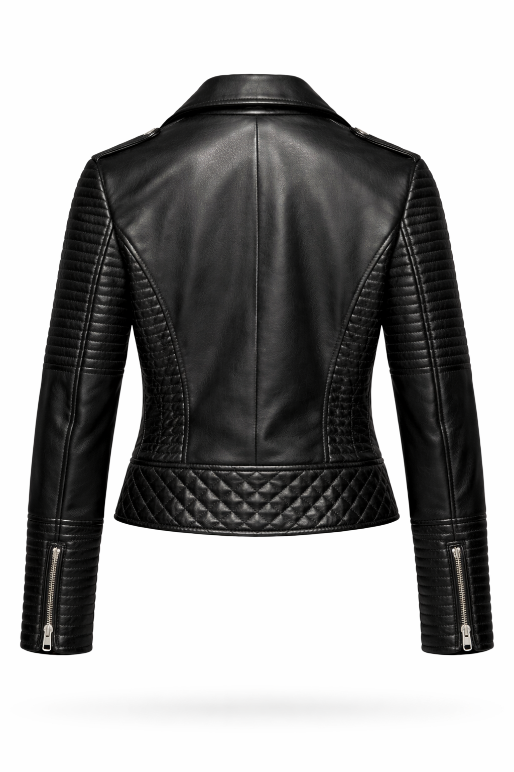 Women Black Lambskin Jacket with Accessories