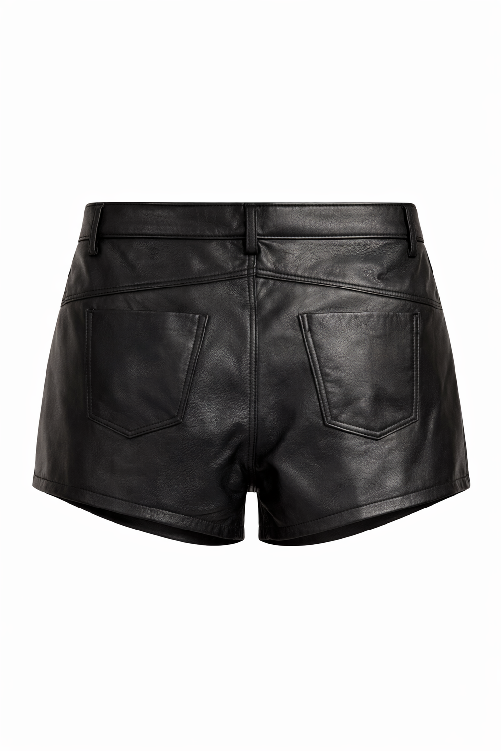 WOMEN'S BLACK LEATHER SHORTS CUSTOM FIT