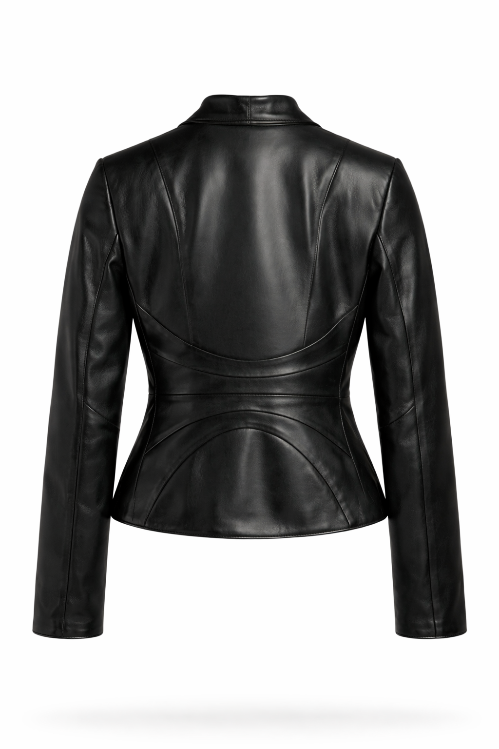 Black Lamb Zig Leather Elegant Women Leather Jacket