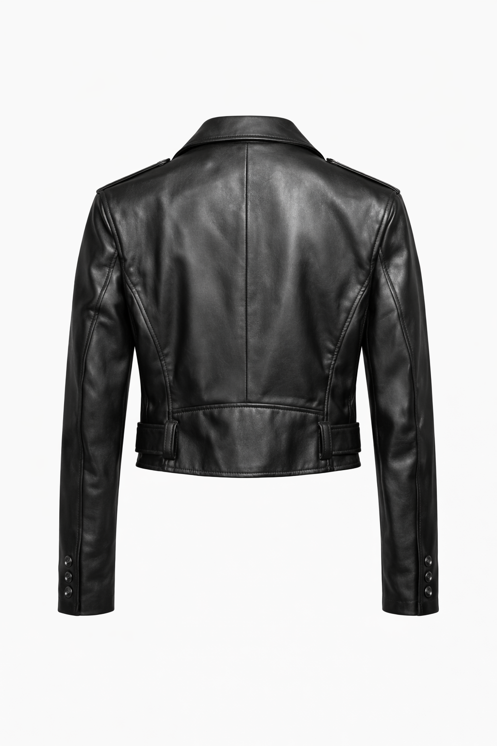 Black Lamb Short Women Biker Leather Jacket