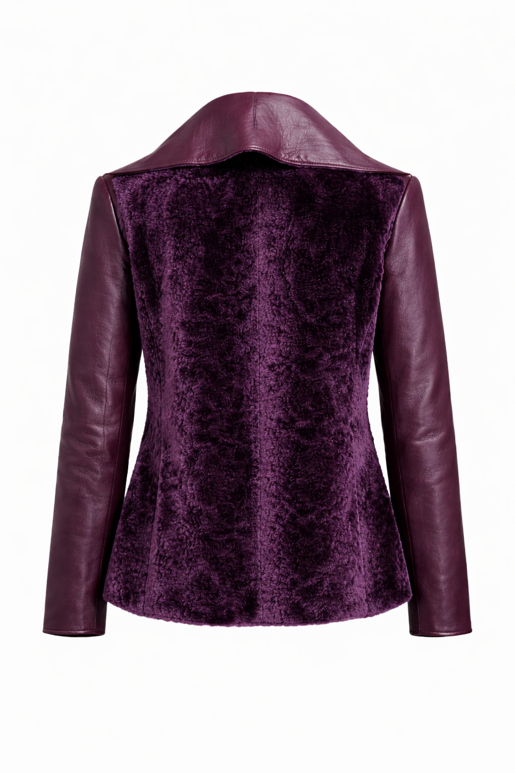 LOOSE FIT LEATHER AND SUEDE WOMEN'S LEATHER JACKET