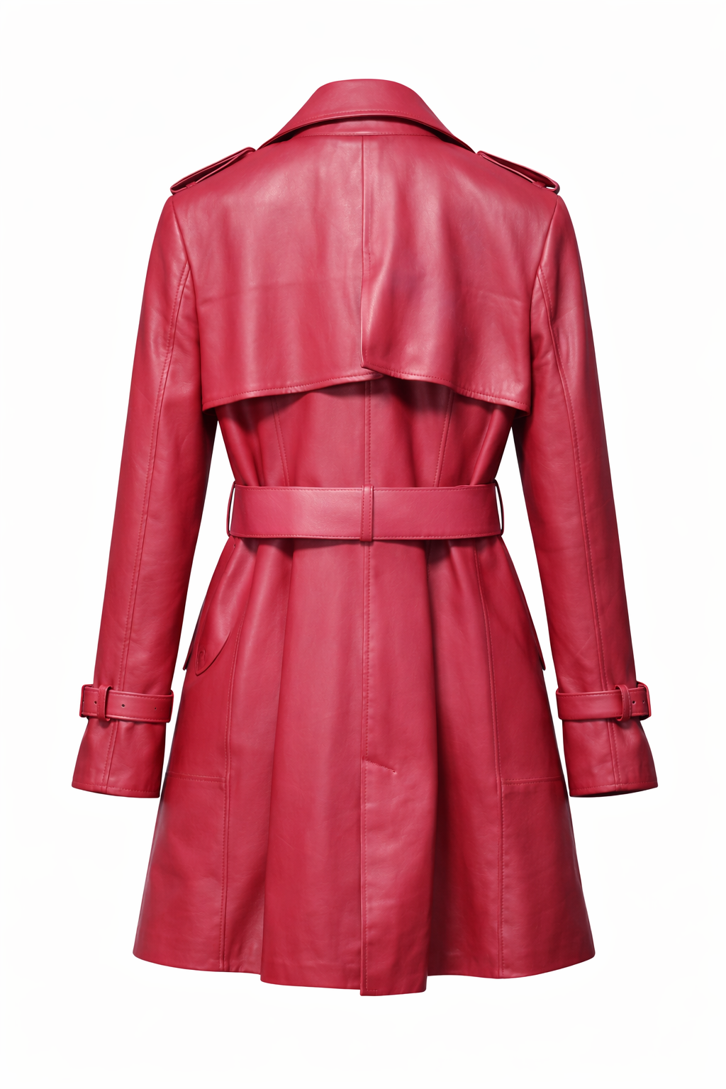 Red Long Lamb Leather for Women-VIENNA