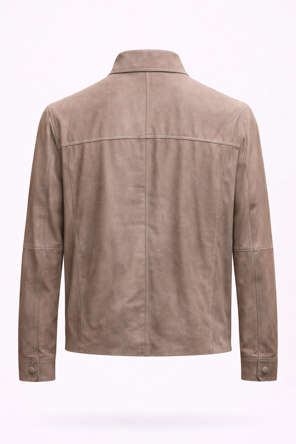 Lamb Leather Suede Shirt Jacket for Men