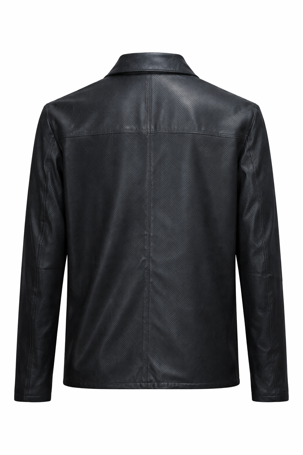 BLACK LEATHER MEN'S JACKET