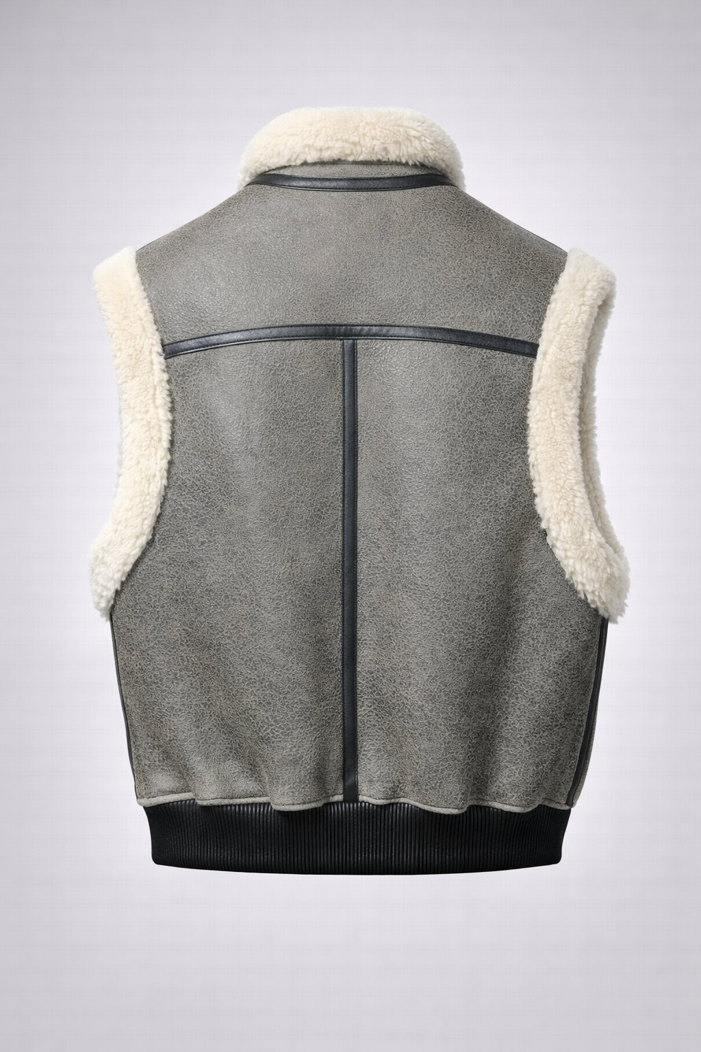 Lamb Leather Fur Waistcoat for Men