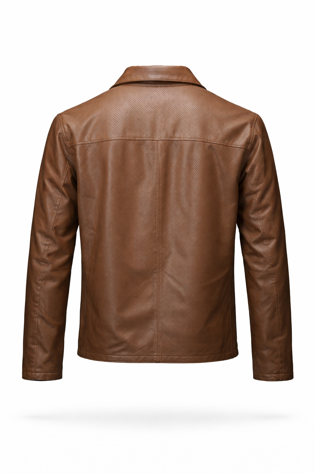 Reversble Lamb Leather and Windproof Fabric Brown Jacket for Men