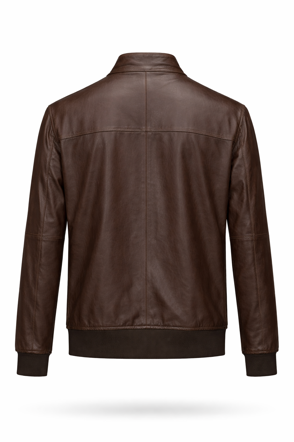 BROWN GENIUNE LEATHER MEN'S JACKET