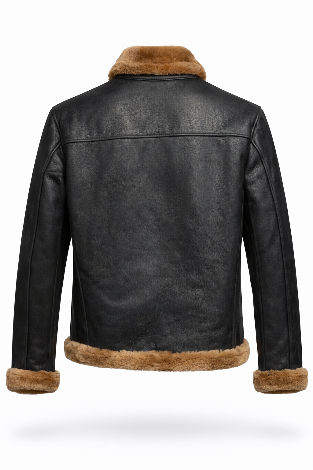 Dark Brown Lamb Fur Leather Jacket for Women