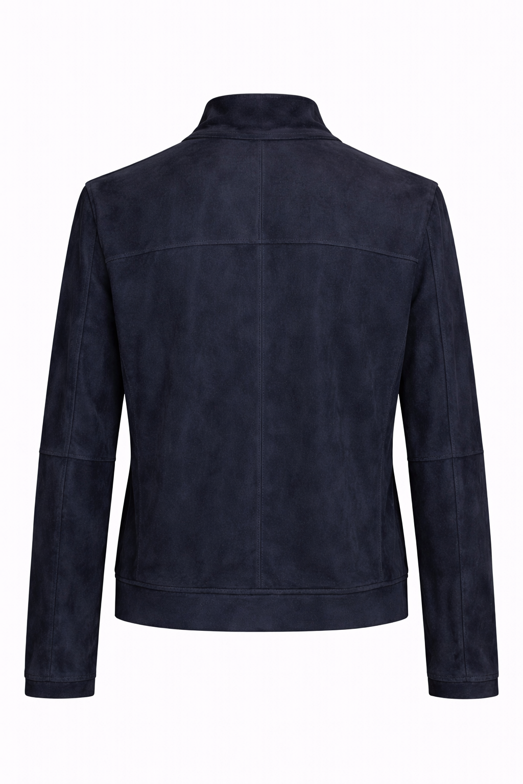 Lamb Leather Navy Blue Suede Jacket for Men