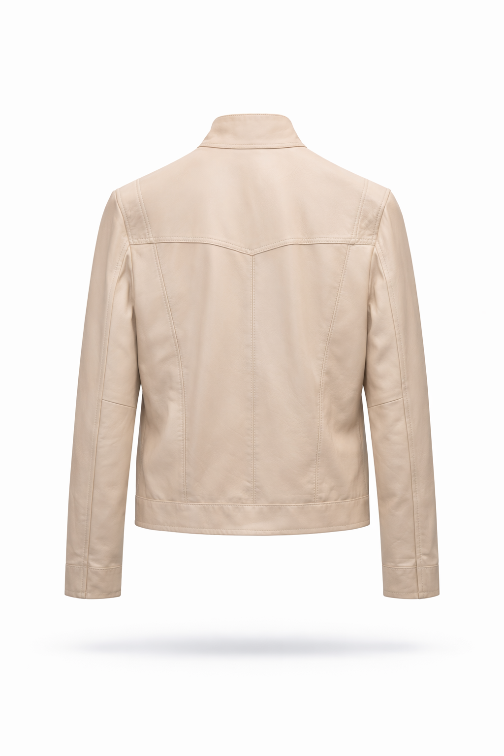 Lamb Leather Beige Leather jacket for Men