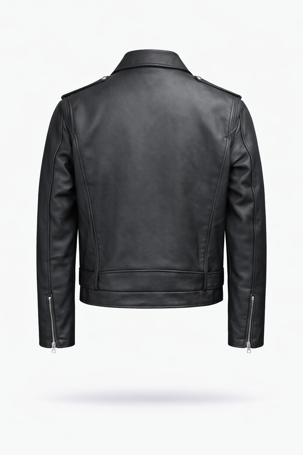 Lamb Leather Black Biker Leather Jacket for Women