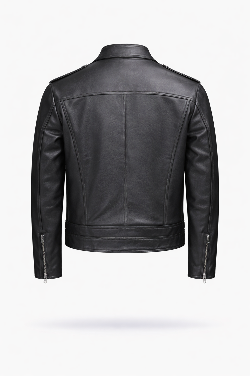 Lamb Leather Black Sportive Leather Jacket for Women