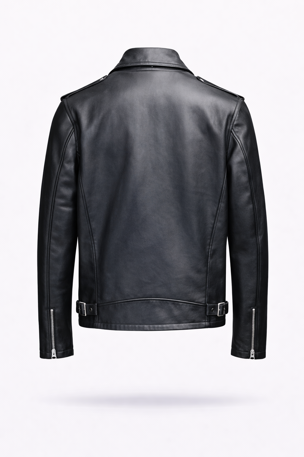 Lamb Leather Black Biker Leather Jacket for Men
