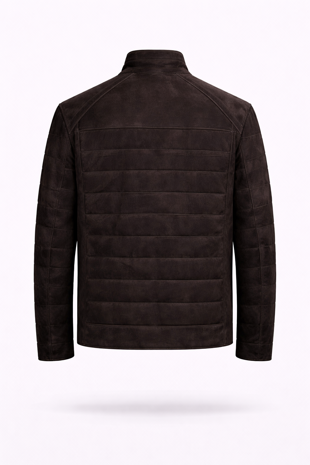 Lamb Leather Dark Brown Suede Jacket for Men