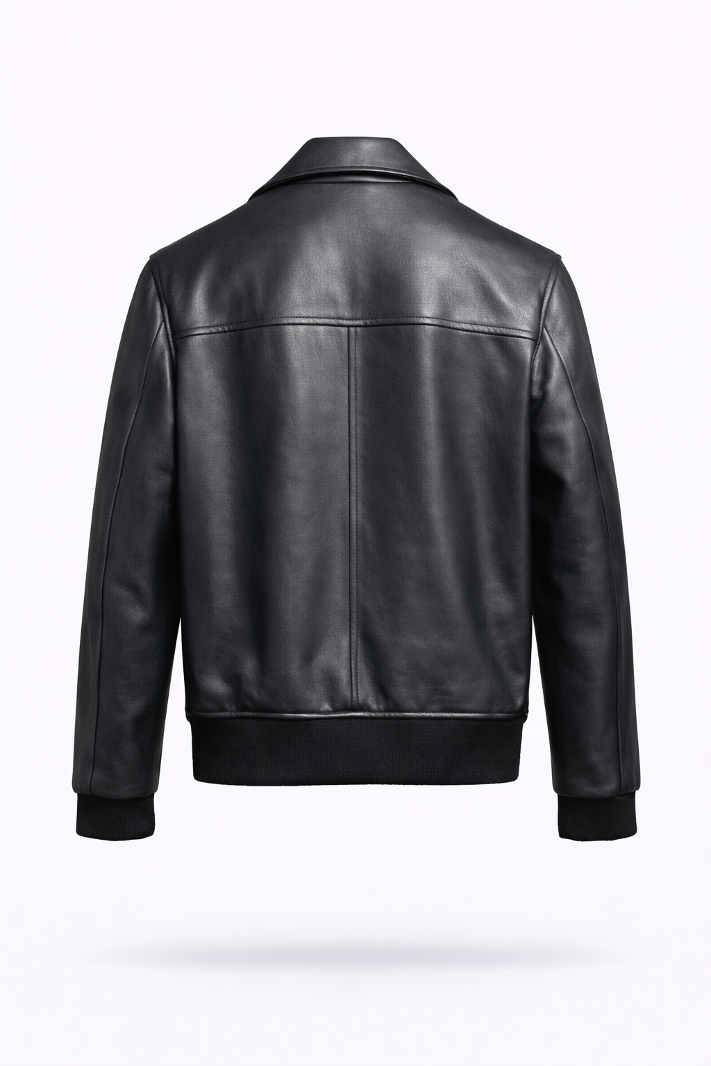 Lamb Leather Black Biker Jacket for Men