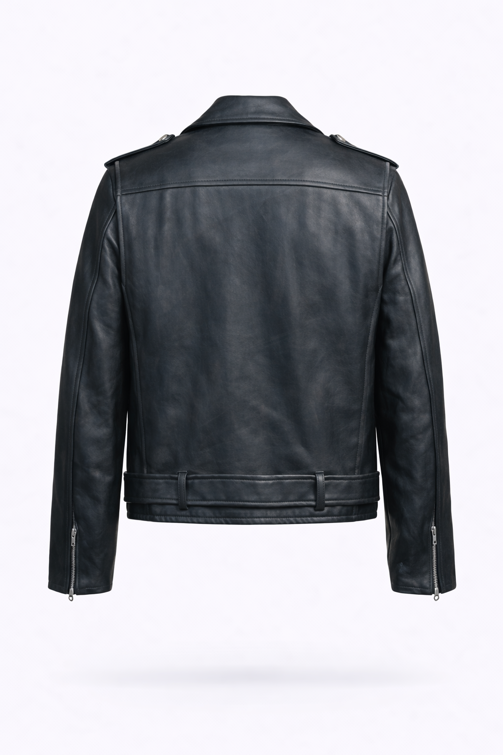 Lamb Leather Biker Black Leather Jacket for Men