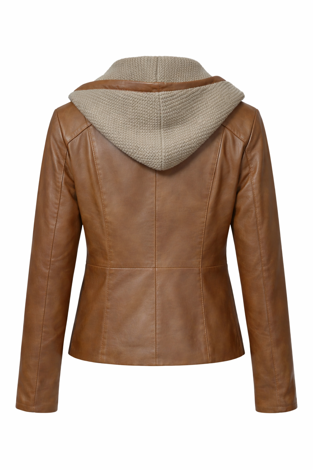 Lamb Leather Brown Leather Jacket for Women
