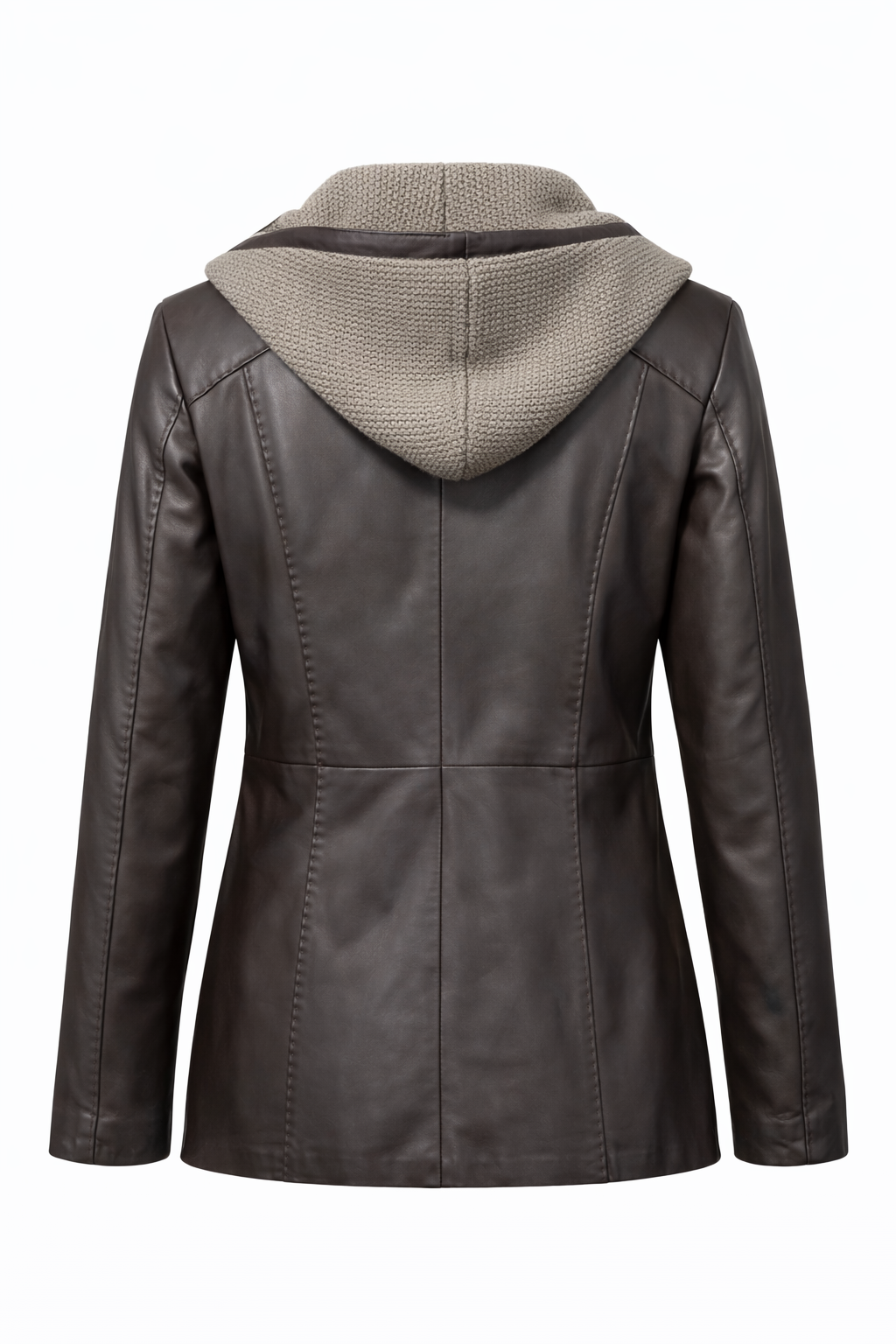 Lamb Leather Dark Brown Leather Jacket for Women
